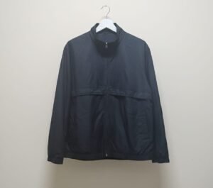 Black Minimalist Windbreaker