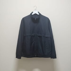 Black Minimalist Windbreaker
