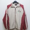 Beige & Maroon Retro Track Jacket